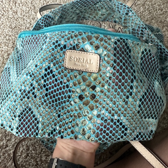 Sorial New York Blue Snake Tote Bag - Picture 9 of 10
